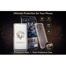 Комплект Full Glue стъклен протектор + Clean Armor гръб Huawei Nova 8i / Honor 50 Lite (S20-B4)