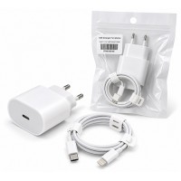 18W Зарядно устройство  с Кабел Type C към Lightning - Бял (K32)