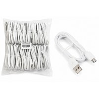 20 бр MicroUsb кабел 1м - Бял (K9)
