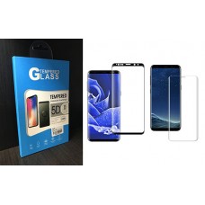 3D/5D Заоблен стъклен протектор за Huawei P20 за цял екран - Черна рамка (M2-G2)