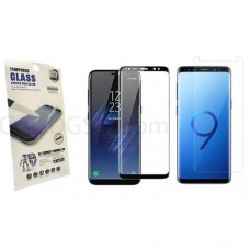 3D Заоблен стъклен протектор за Samsung Galaxy S22 Ultra 5G - Черна рамка (5-D4)