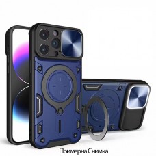 Bucephalus Удроустойчив Кейс, Ring, Magnetic,Holder,lens cover за Huawei P30 Lite - Син (17-D4)