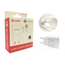 GAGO Универсално USB зарядно 5v 2a + Micro Usb кабел 2А 1М /GM - 0524  (27-Е1)