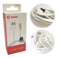 GAGO Usb кабел 2M iPhone 5/se/6s/7/8/X/10  / GM - 0534  (М4-Щ)