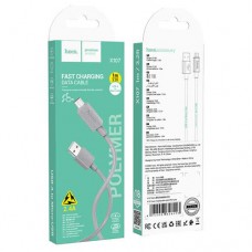 HOCO X107 Usb Кабел Favor charging data cable Micro - Сив (29-D5)