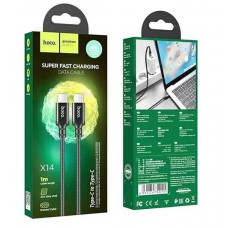HOCO X14 Usb Кабел Double speed 60W charging data cable Type-C to Type-C(L=1M) - Черен (29-C4)