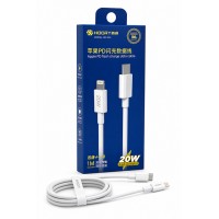 HODRY HR-X24 / 20W Кабел за данни и зареждане Apple, iPhone USB-C към ightning 1м - Бял (27-B12)
