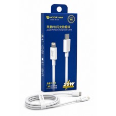 HODRY HR-X24 / 20W Кабел за данни и зареждане Apple, iPhone USB-C към ightning 1м - Бял (27-B12)