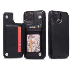 Huawei P40 Pro / Case портфейл със слотове за кредитни карти, кожен, магнитно закопчаване - Черен (M5-A1)