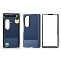 Калъф Buenos HO LA за Samsung Galaxy Z Fold 7 с текстурирана повърхност и защита на пантата - Син (25-C9)