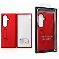 Калъф за Samsung Galaxy Z Fold8 Ultra със стойка за маса и вграден протектор за екран в рамката - Червен (25-C7)