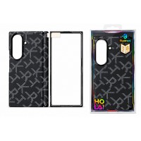Кейс с панта и вградени протектори за Samsung Galaxy Z Fold 7 - Черен / букви  (25-C7)
