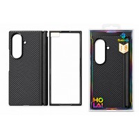 Кейс с панта и вградени протектори за Samsung Galaxy Z Fold 8 Ultra - Черен  / карбон (25-C7)
