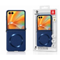 Кожен Кейс MagSafe за Samsung Galaxy Z Flip 8 - Син (25-C12)