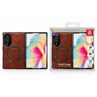 Кожен MagSafe Кейс за Samsung Galaxy Z Fold 8 - Кафяв (25-D8)