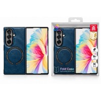 Кожен MagSafe Кейс за Samsung Galaxy Z Fold 8 Ultra - Син (25-C10)