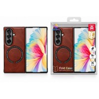 Кожен MagSafe Кейс за Samsung Galaxy Z Fold 8 Ultra -Кафяв (25-C10)