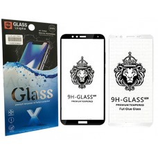 Lion Стъклен Протектор Full Glue за целият екран Huawei Y6p - Черен (R45-F