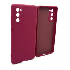 My Choice Изчистен силиконов кейс Samsung Galaxy S20 FE 5G - Виненочервен (13-D2)