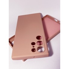 My Choice Изчистен силиконов кейс Samsung Galaxy S22 Ultra - Прасковен цвят (13-D5)