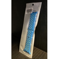 Силиконова каишка с дупки Apple Watch 38mm / 40mm - Синя/Мента (M6-A2)