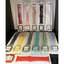 Силиконова каишка с протектор кейс за дисплей за apple watch 42mm - Зелен (M6-A3)