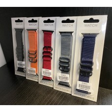 Текстилна каишка за Apple Watch 38mm / 40mm - Черен (M6-A3)