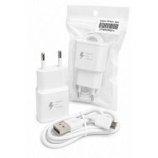 Универсално USB зарядно 5v 2a +  Micro Usb кабел 2А 1М - Бял (K51)