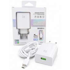 USB Зарядно устройство (S300) MicroUsb Кабел - Бял (26-C11)