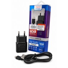 USB Зарядно за ток GAGO 2A,5V.+ Usb Type c кабел - Черен (27-E5)