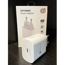 Зарядно, адаптер 18W USB Type-C изход - Бял (27-B1)